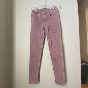 purple American eagle skinny jeans - size 0